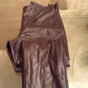 Brown Lamb skin pants