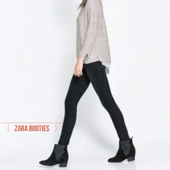 🚫SOLD🚫Zara Suede Ankle Boot with Interior Wedge