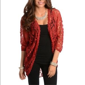 ✨20% Off✨ Red Lace Top