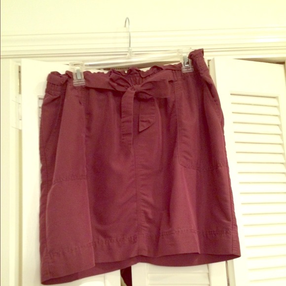Brown tie skirt