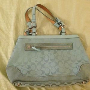 Coach baby blue purse - lightly used!