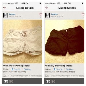 Old navy drawstring shorts x 2 BUNDLE