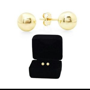 14k  yellow gold ball studs
