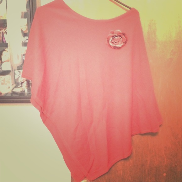 Light weight red poncho