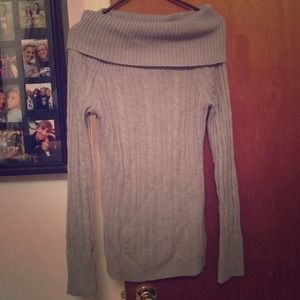 Gray Cowel Neck Sweater