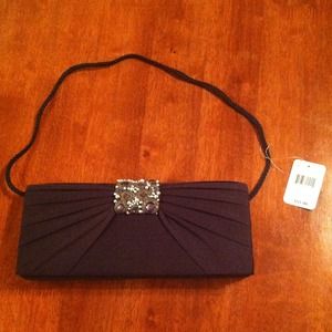 Jessica McClintock Navy Clutch w/ beading