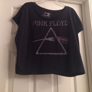 💢BUNDLE💢 Black pink floyd crop top