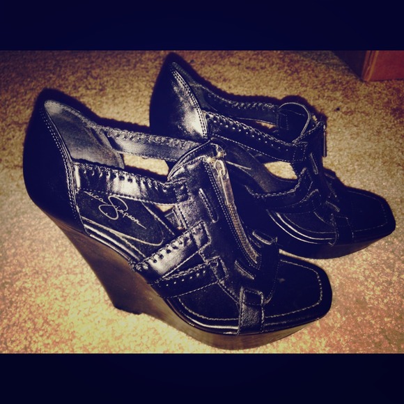 Black Jessica Simpson Wedges