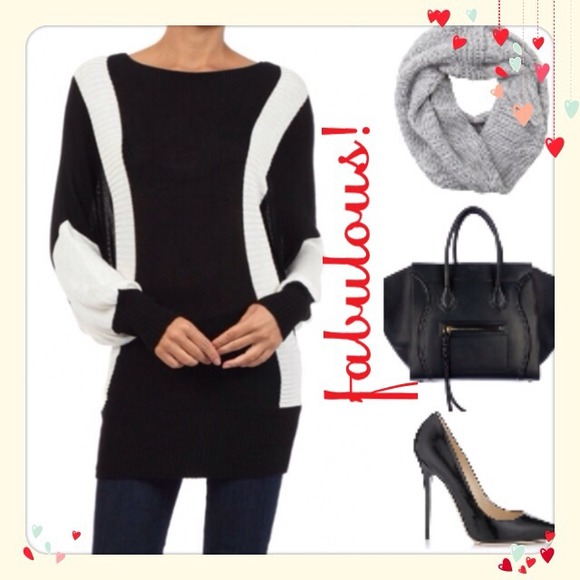 New! Colorblock sweater with Dolman sleeves
