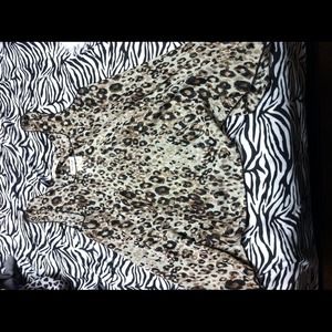 Cheetah print shirt Size M