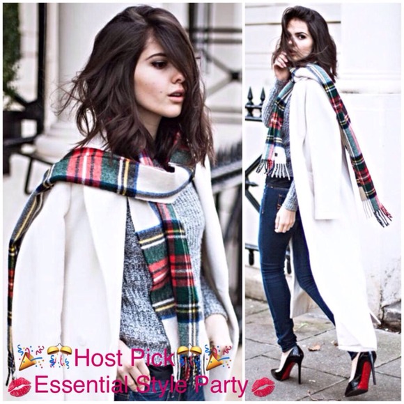 💢SOLD on Tradesy!💢 Wool Plaid Scarf - Picture 4 of 4