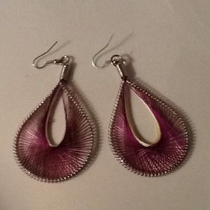 Purple Hoop Earrings