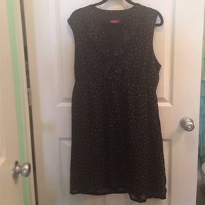 🎉 SOLD 🎉 Merona Black/Grey Polka Dot Dress