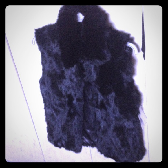 💢SOLD💢 Rabbit Fur Vest -Black Medium