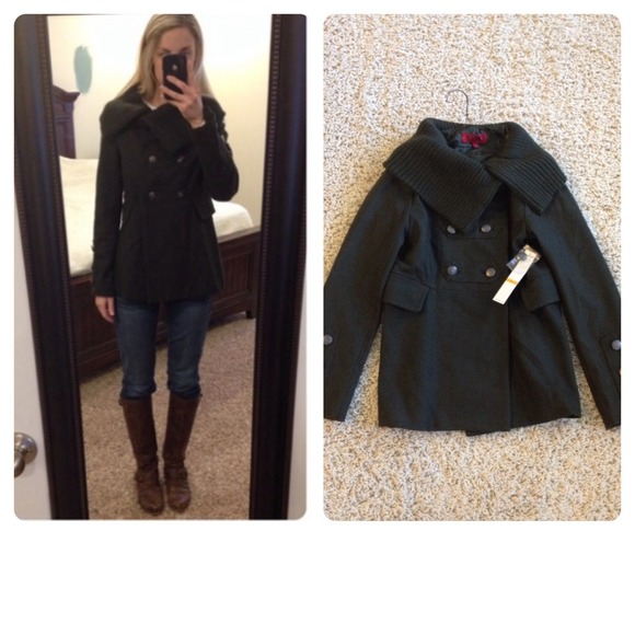 ❌SOLD❌ModCloth Amateur Astronomer dark green coat