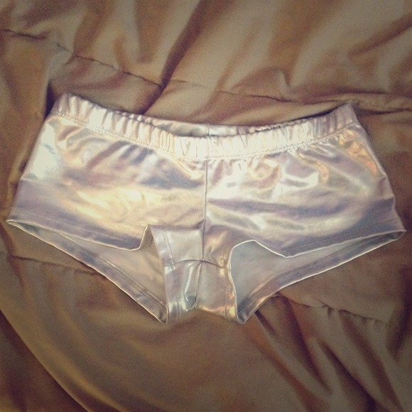 Silver Booty Shorts