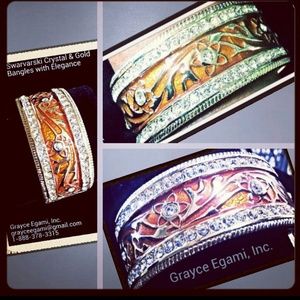 SOLD! Swarvarski Crystal Fire Polished Bangle