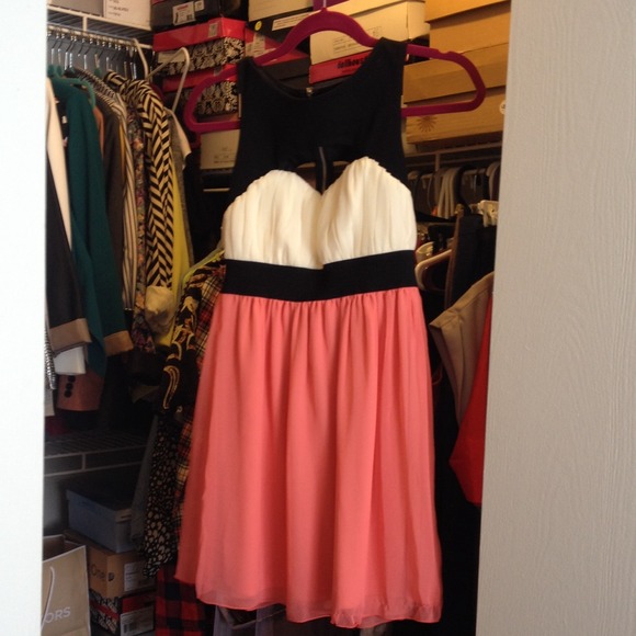 Three tone BeBe cut out dress