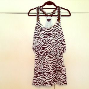 Zebra print racer back dress