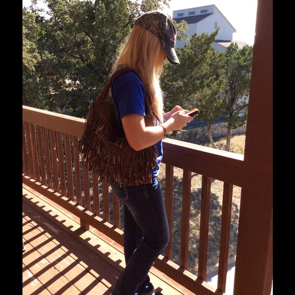 NWT melie bianco handbag FREE GIFT!! brown fringe