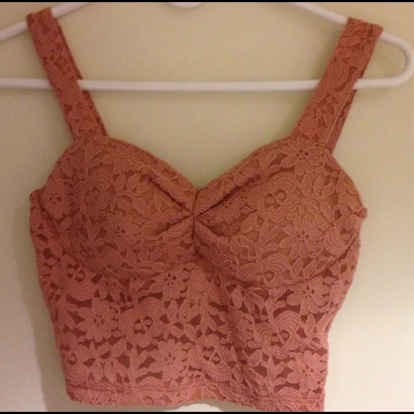 Poetry Tops - *MOVING SALE*NWT Padded Lace crop bustier top