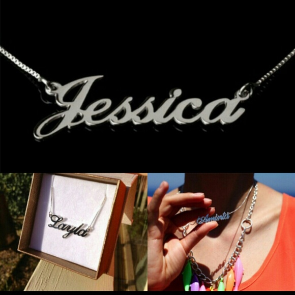 Silver Alegro Name Necklace