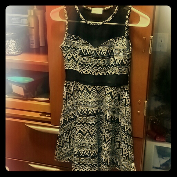 Beautiful black and white dress