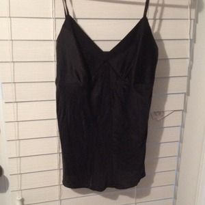 Black silk cami