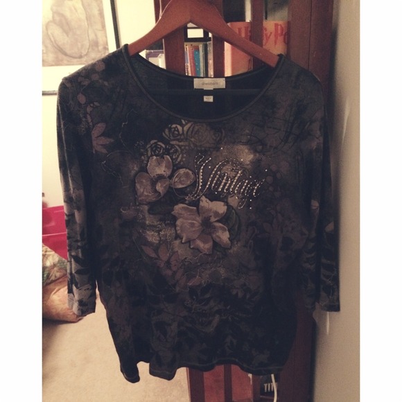 "vintage" studded top