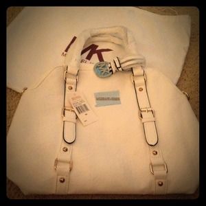 Michael Kors white handbag