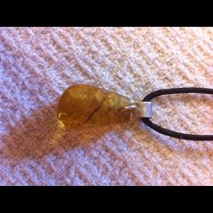 Amber Pendant Necklace