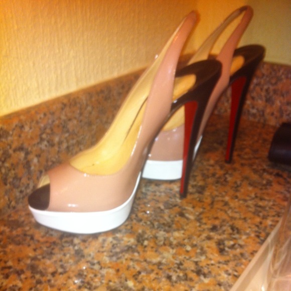 Authentic Christian Louboutin lady peep sling - Picture 2 of 4