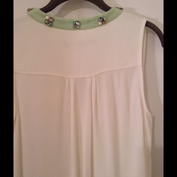 White silk crepe tank - Picture 2 of 3