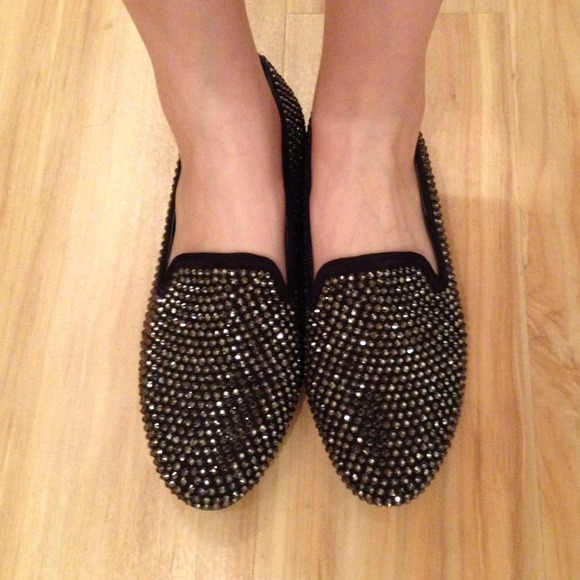 Steve Madden crystal flats, only be worn twice
