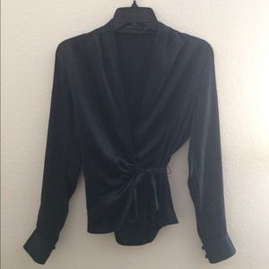 Silk wrap shirt.