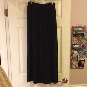 Sheer Maxi Skirt with Slits