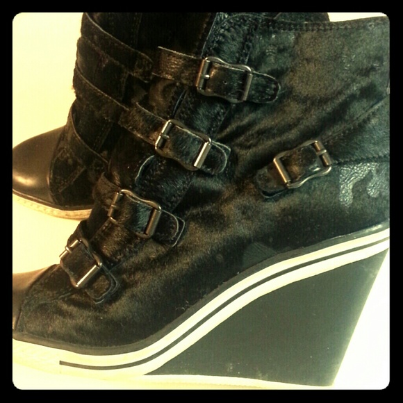 ash thelmabis calf hair high top  snekers