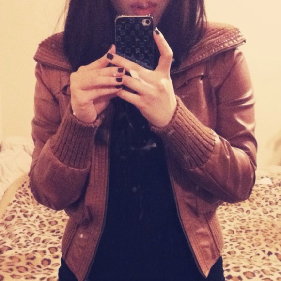 Leather bomber jacket pics