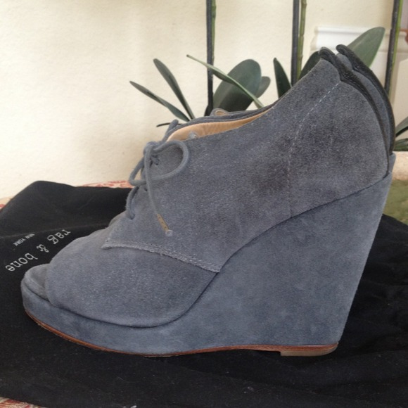 🎀N/A🎀Rag & Bone suede peep toe wedges - Picture 2 of 4