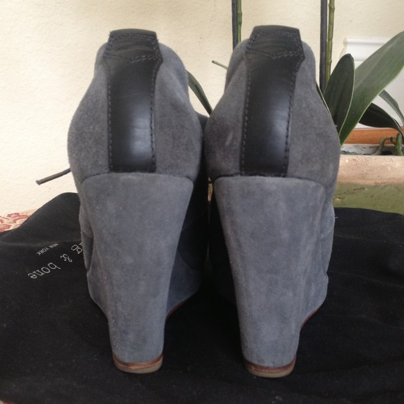 🎀N/A🎀Rag & Bone suede peep toe wedges - Picture 3 of 4