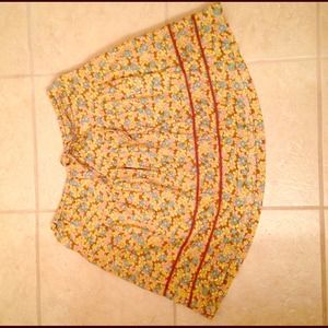 Yellow Floral Skirt