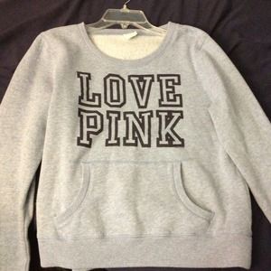Blue Victoria's Secret Pink crew sweatshirt