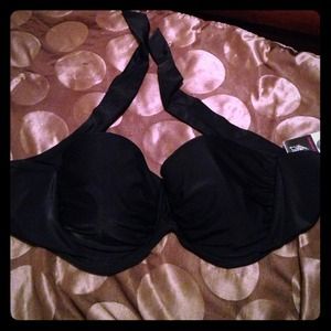 Black Swim Top Convertible Bandeau