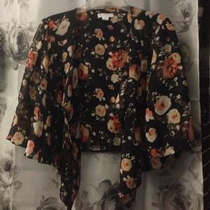 Chiffon high low blazer