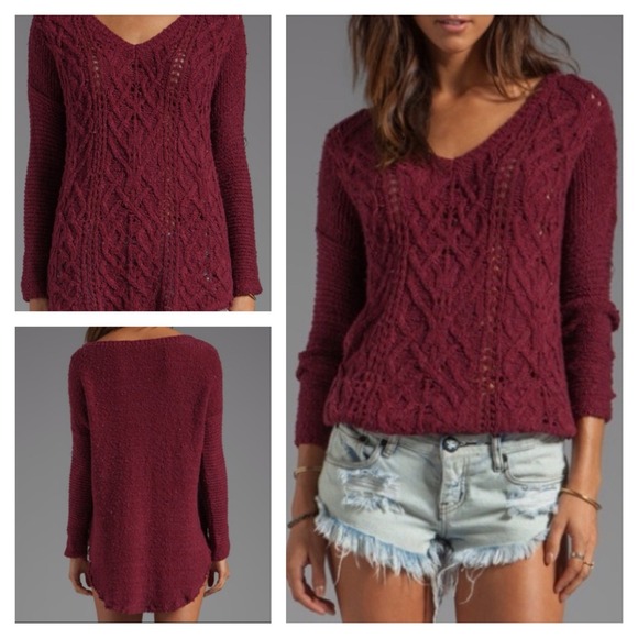 •SOLD• Free People Cross My Heart Pullover - Picture 1 of 2