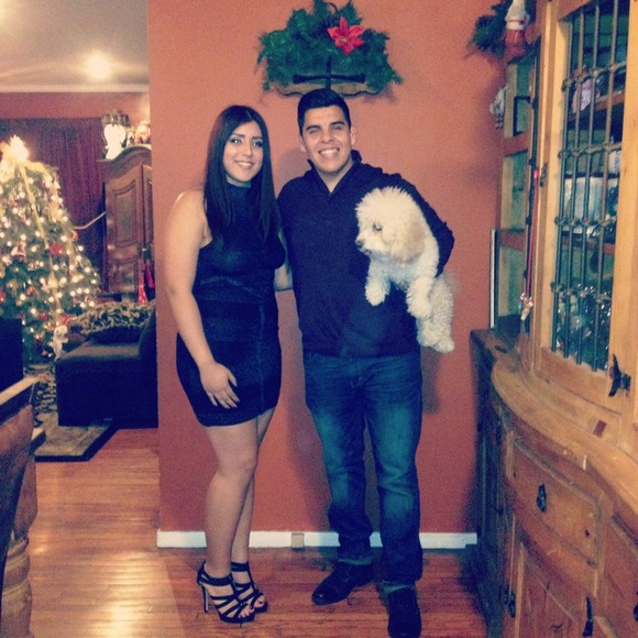 Happy 2014 💋 from us. Myself, the Bf & our baby🐶