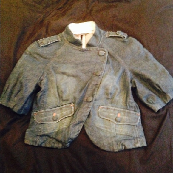 Armani Exchange blue jean jacket
