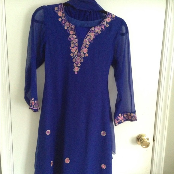 🚫SOLD. Royal blue chiffon dress