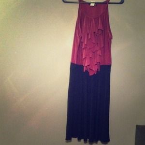 Dark mauve ruffle dress!!!