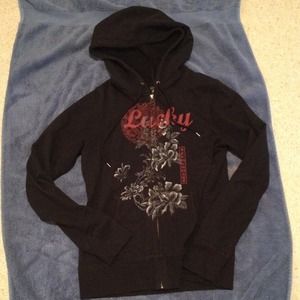 Black zip up hoodie